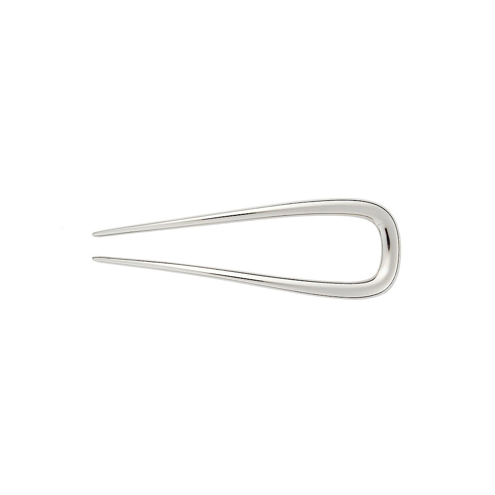 Machete - Petite Oval French Hair Pin - Silver Plated