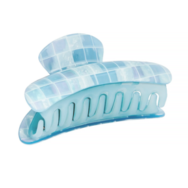 Machete Machete - Grande Claw Hair Clip - Blue Shell Checker