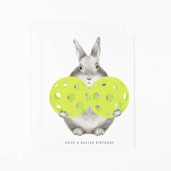 Dear Hancock Dear Hancock  - Pickleball Bunny Birthday Card