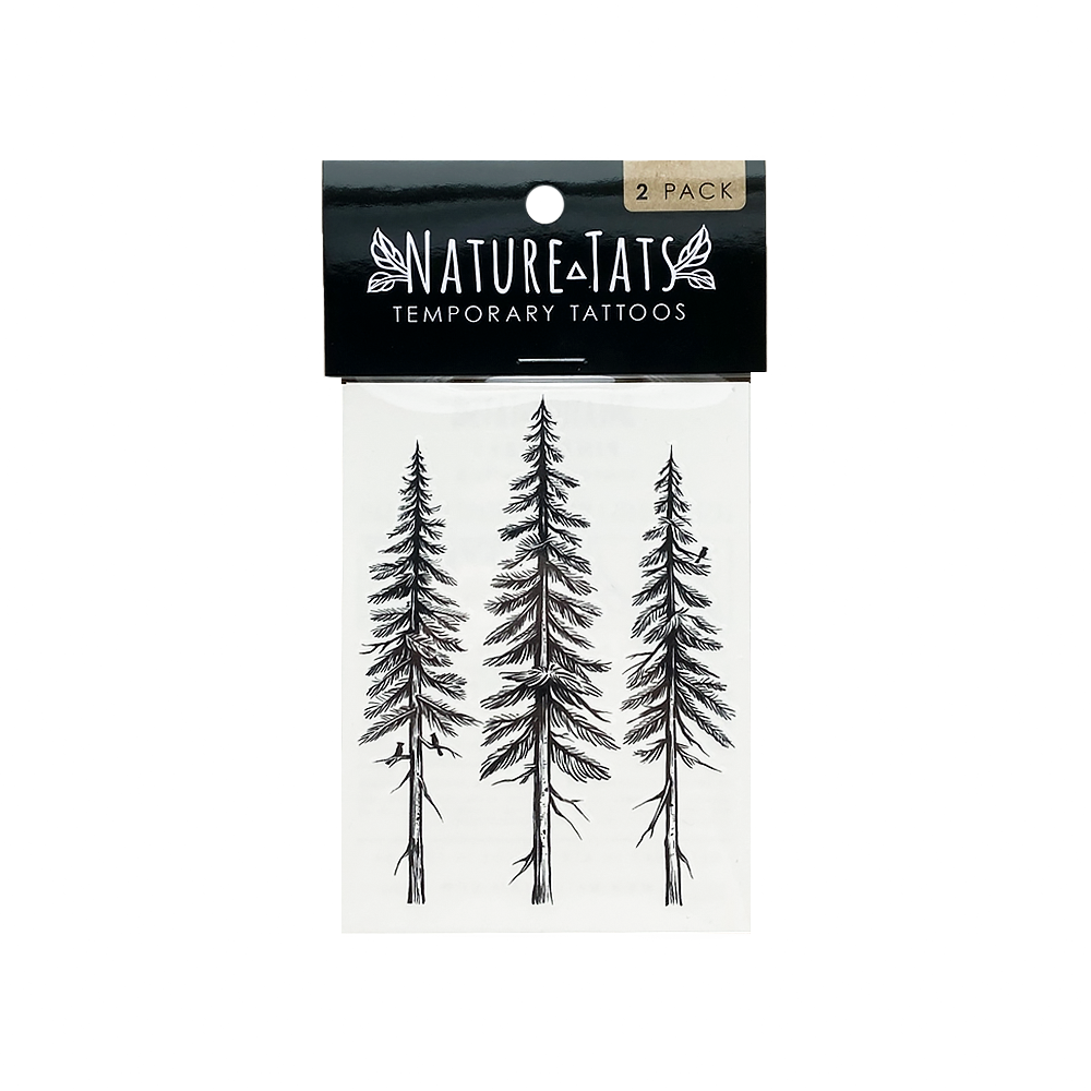 NatureTats NatureTats - Temporary Tattoo 2 Pack - Pine Trees