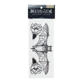 NatureTats NatureTats Temporary Tattoo 2 Pack - Free-tailed Bat