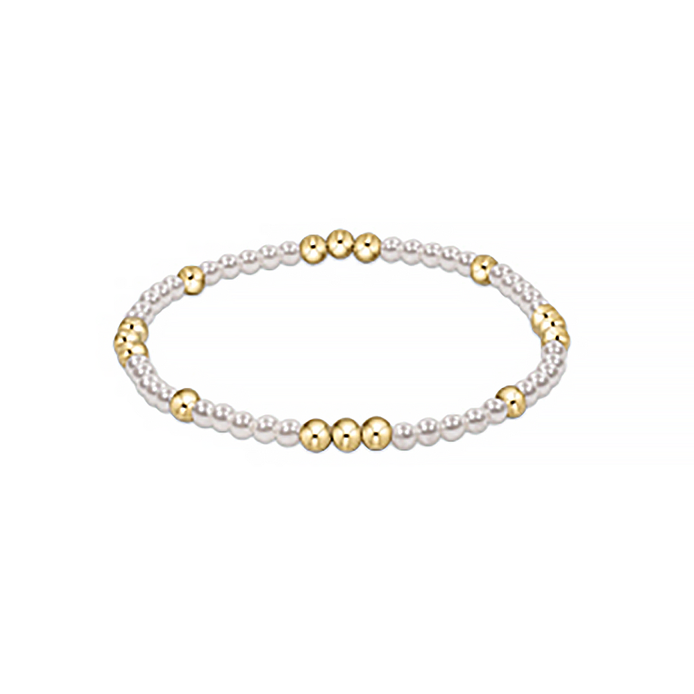 ENewton - Gold Pearl Pattern Bracelet - Worthy - 3mm