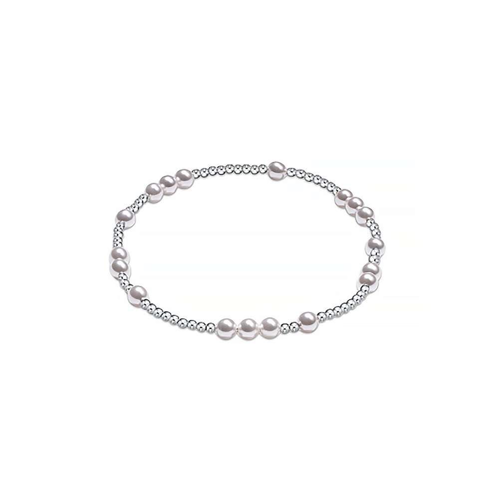ENewton ENewton - Sterling Pearl Pattern Bracelet - Hope Unwritten - 4mm