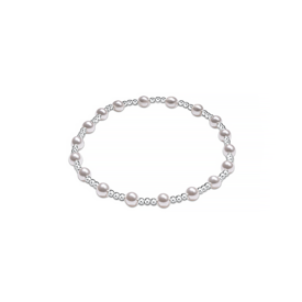 ENewton ENewton - Classic Sterling Pattern Bracelet - Sincerity - Pearl - 4mm