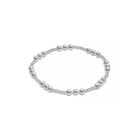 ENewton ENewton - Sterling Pearl Pattern Bracelet - Joy - 4mm