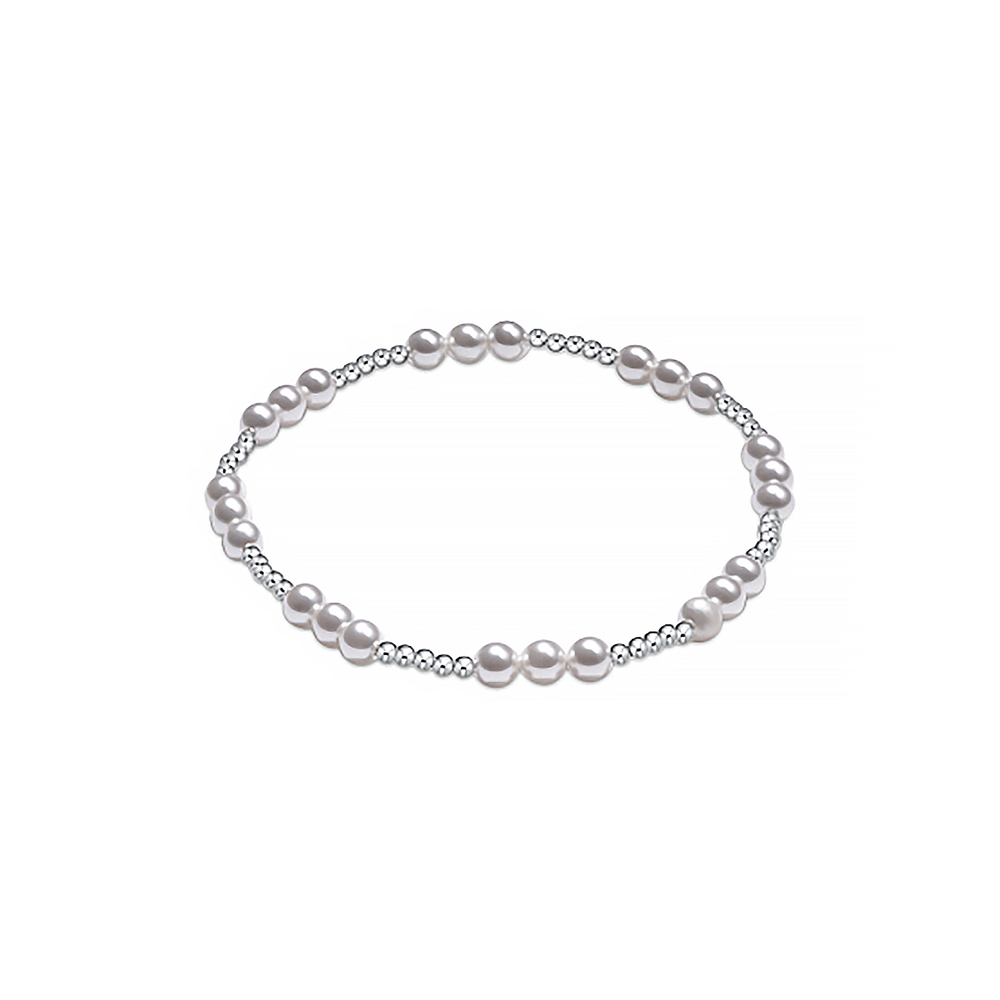 ENewton - Sterling Pearl Pattern Bracelet - Joy - 4mm