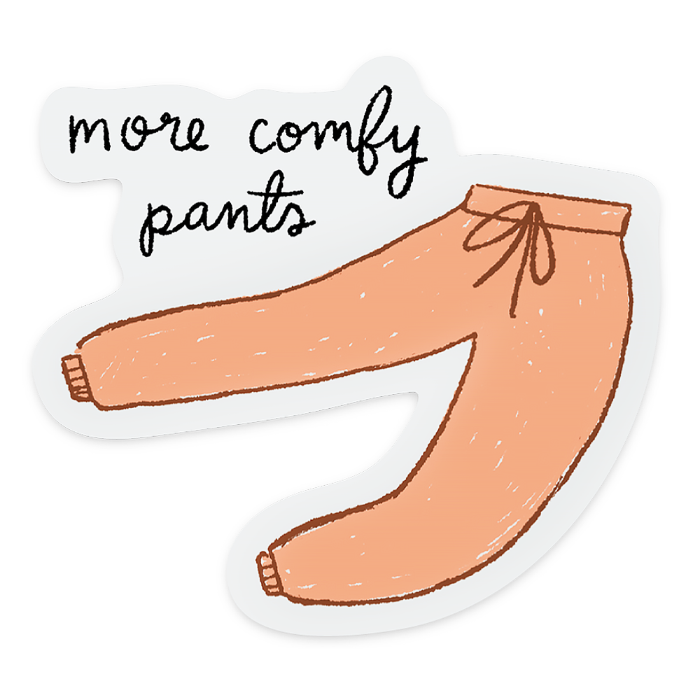 Abbie Ren Illustration Abbie Ren Illustration - More Comfy Pants Sticker