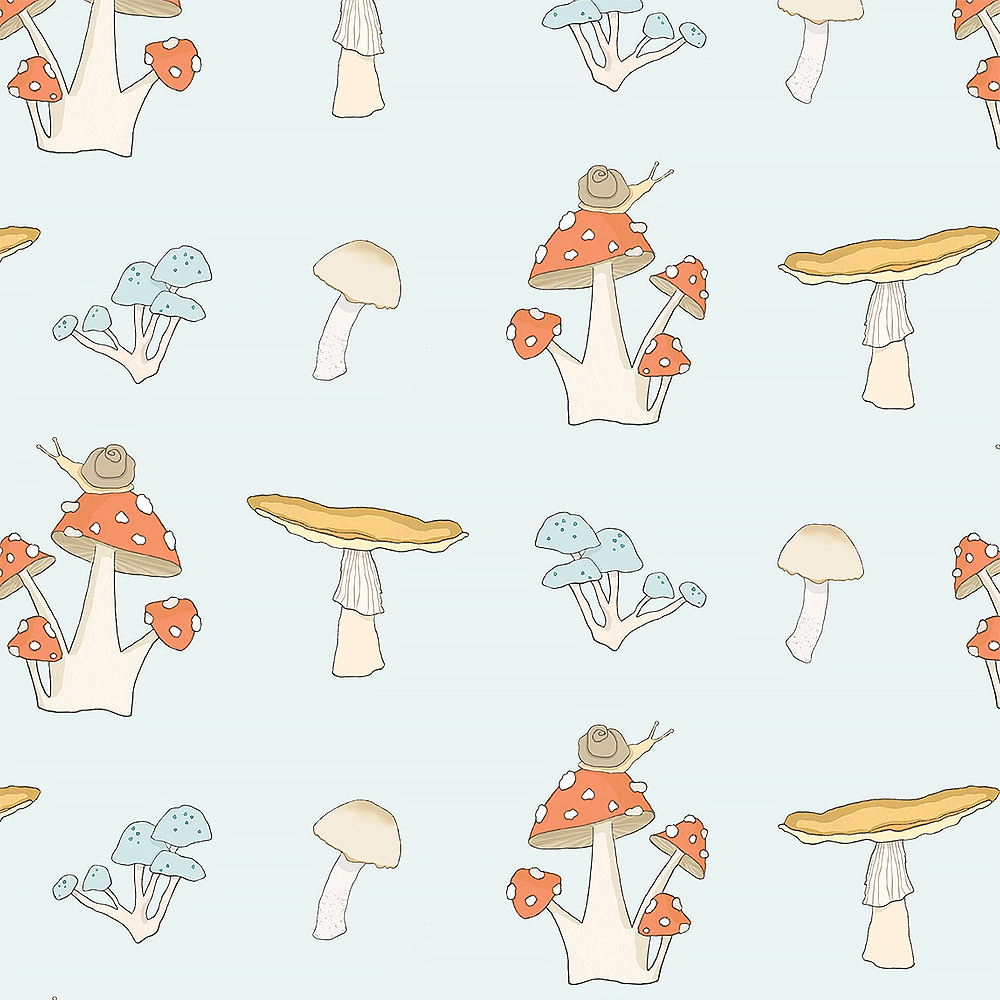 Sara Fitz - Wrapping Paper - Mushrooms