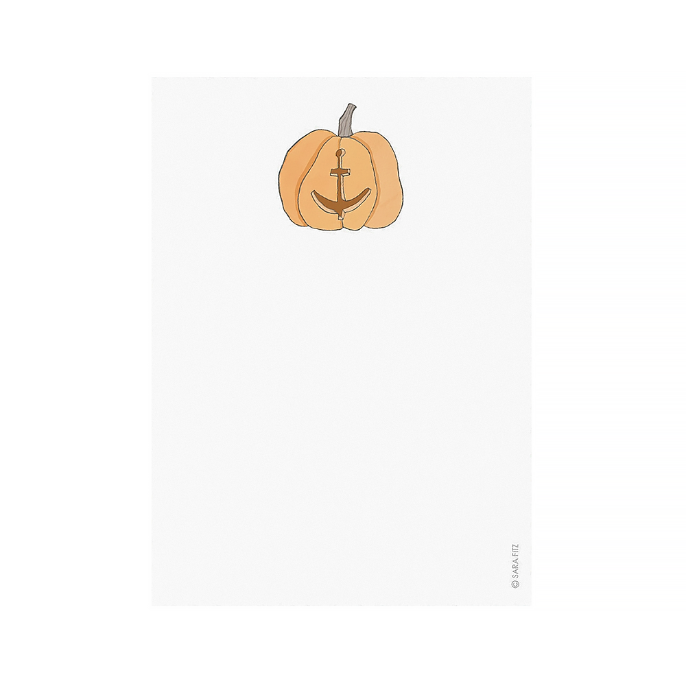 Sara Fitz Notepad - Anchor Pumpkin