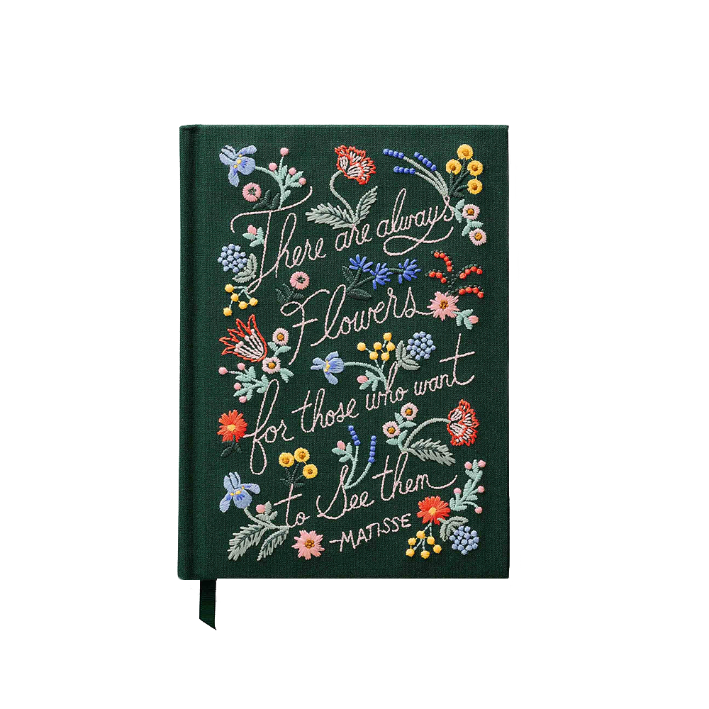 Rifle Paper Co. Embroidered Journal - There Are Always Flowers