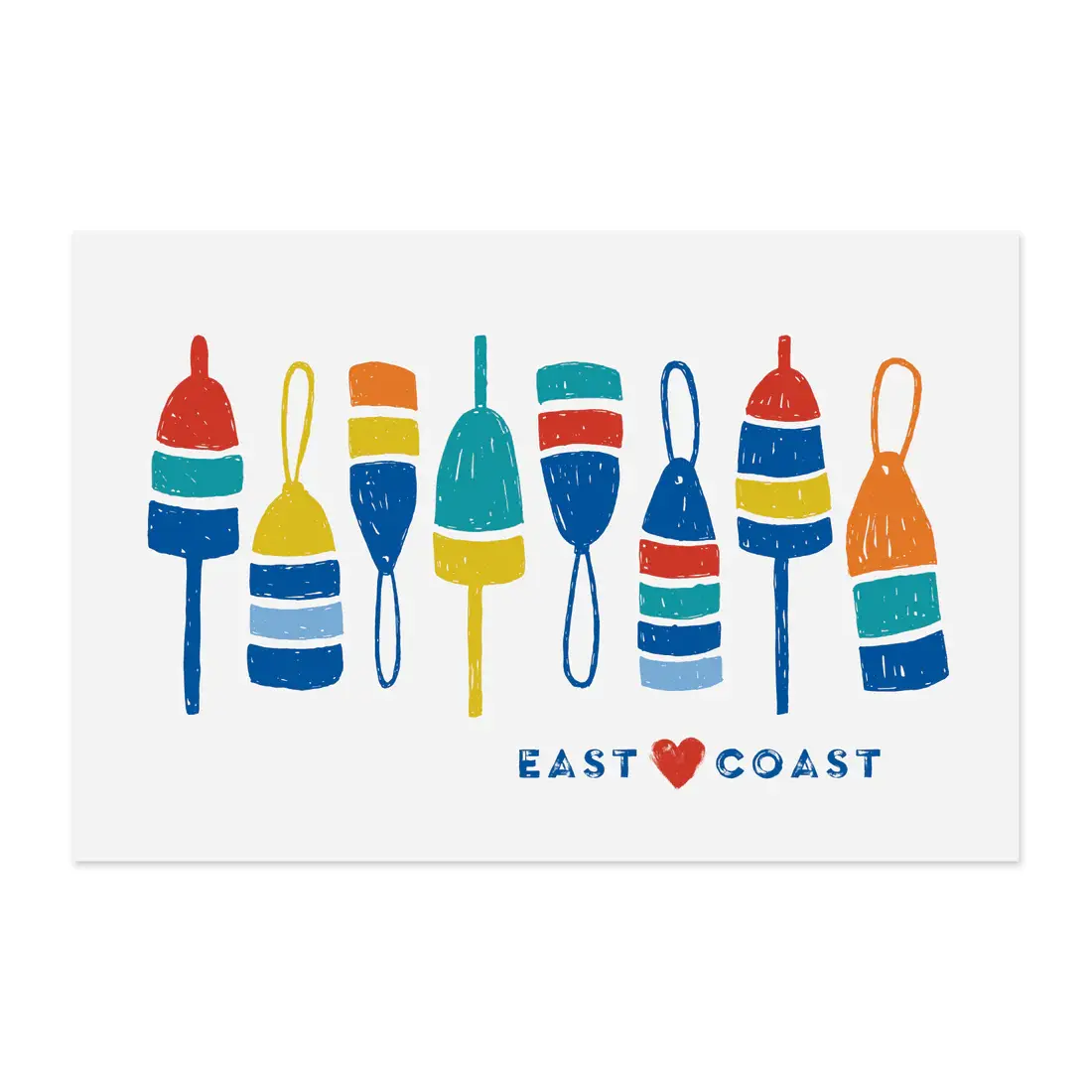 Inkwell Originals Postcard - East Coast Buoys