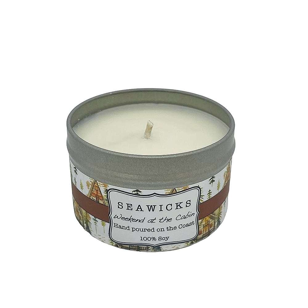 Seawicks Large Tin Candle - Weekend at the Cabin