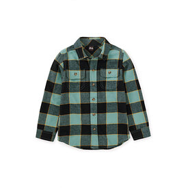 Tea Collection Tea Collection Flannel Button Up Shirt - Forest Plaid