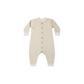 Quincy Mae Quincy Mae Fleece Jumpsuit - Sand Stripe