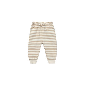 Quincy Mae Quincy Mae Relaxed Fleece Sweatpants - Sand Stripe