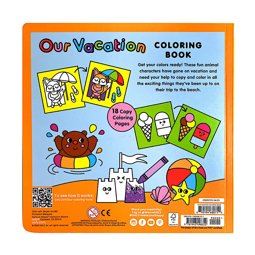 Ooly - Copy Coloring Book - Our Vacation