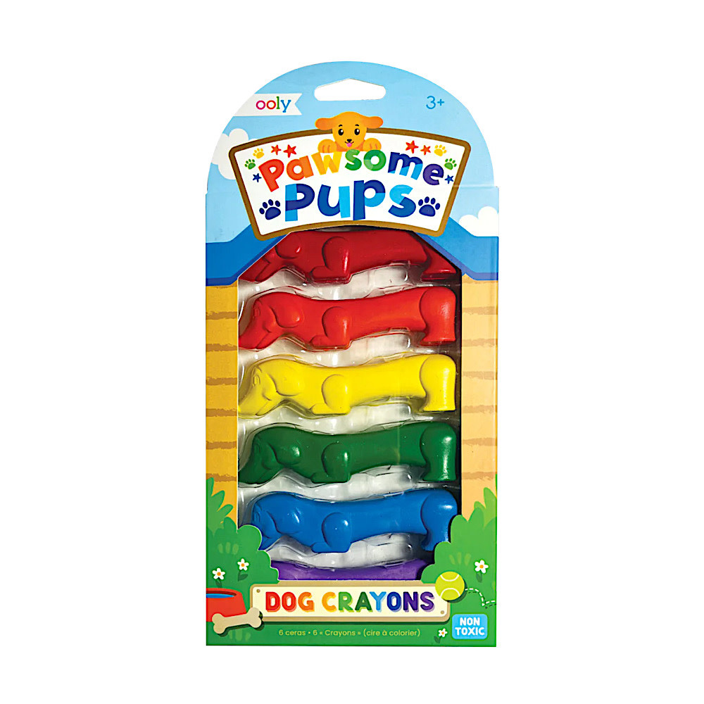 Ooly - Pawsome Pups Dog Crayons - Set of 6