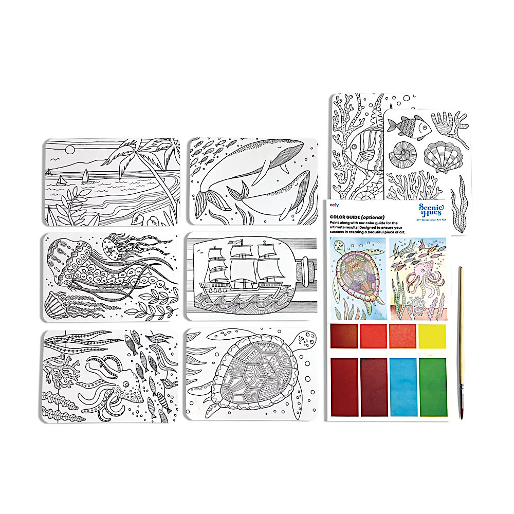 Ooly - Scenic Hues DIY Watercolor Kit - Ocean Paradise