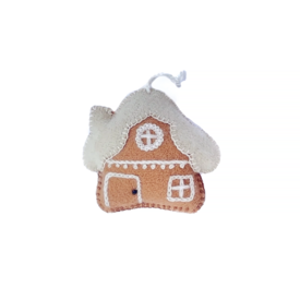 Ornaments 4 Orphans Gingerbread House Embroidered Wool Ornament