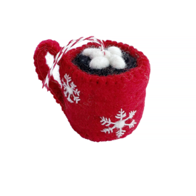 Ornaments 4 Orphans Hot Chocolate Felt Wool Ornament