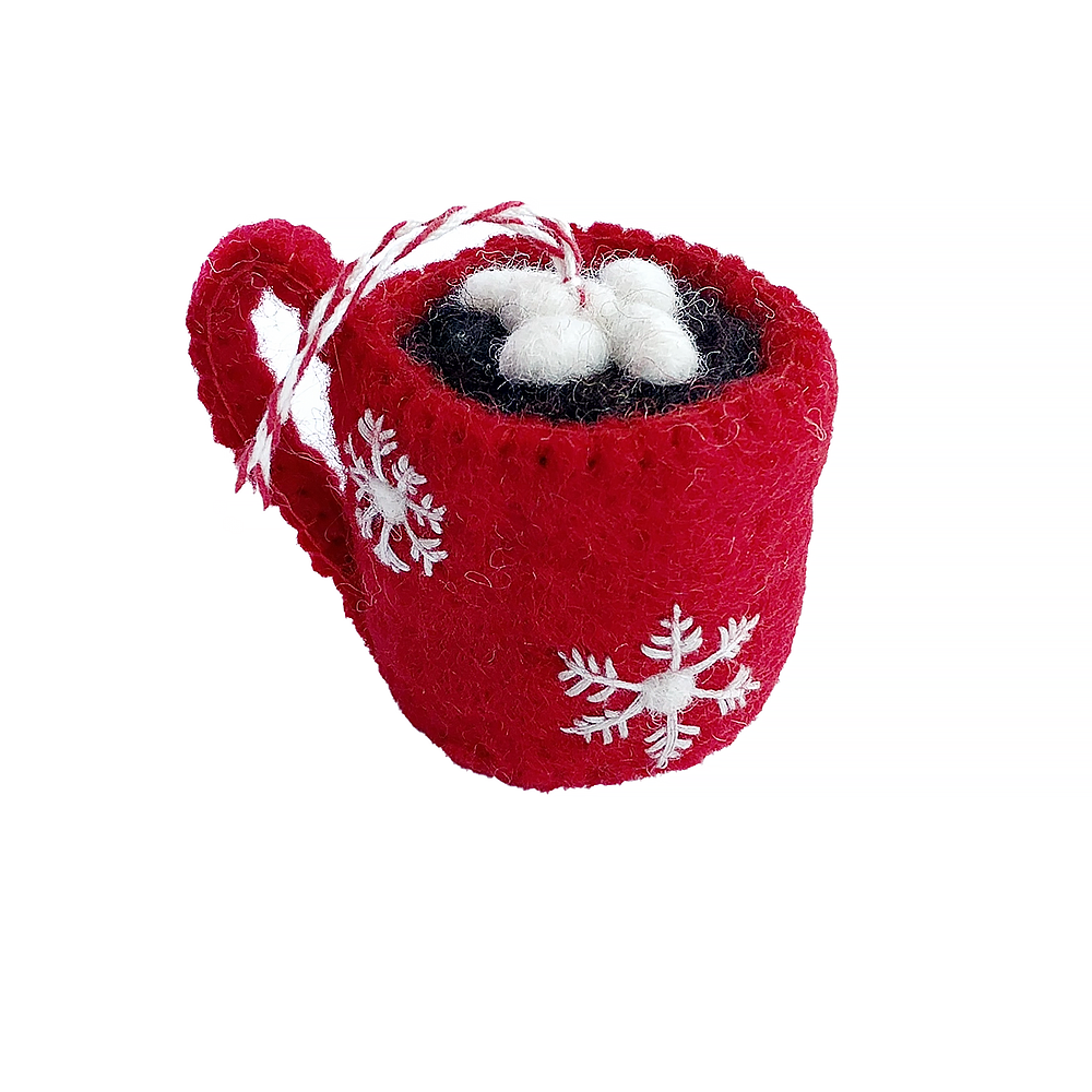 Ornaments 4 Orphans Hot Chocolate Felt Wool Ornament