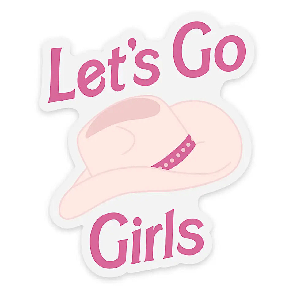 Elyse Breanne Design Clear Sticker - Let's Go Girls Barbie