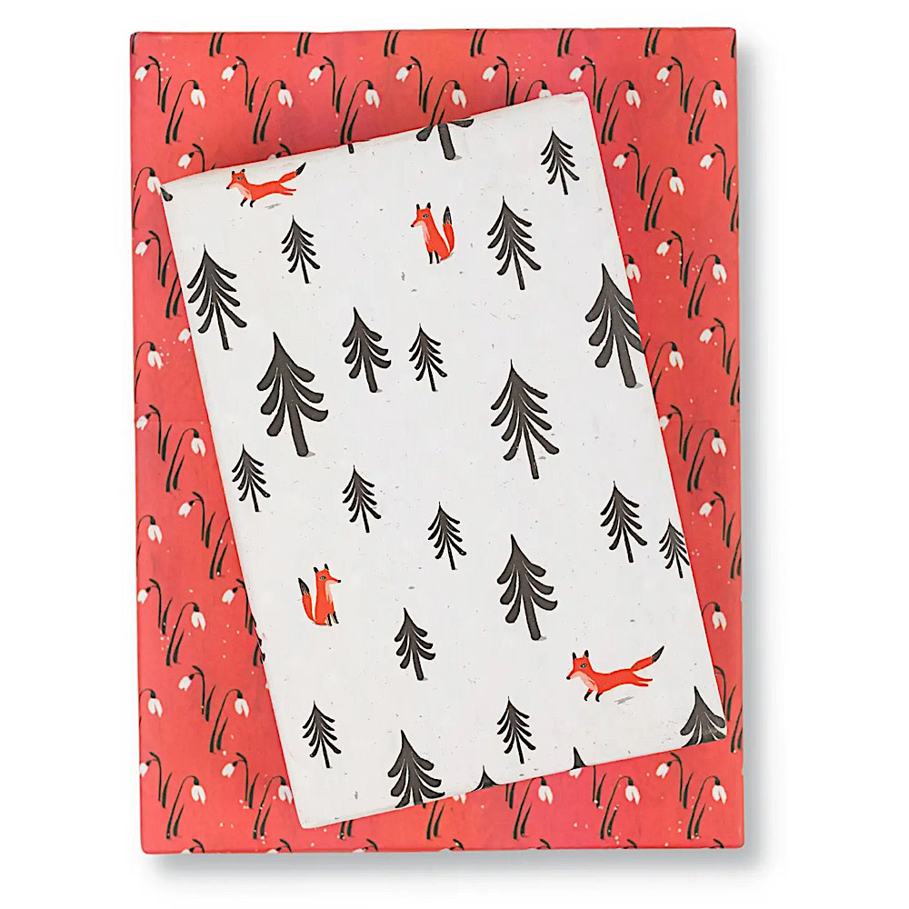 Wrappily Eco Gift Wrap - Double Sided - Fox Forest