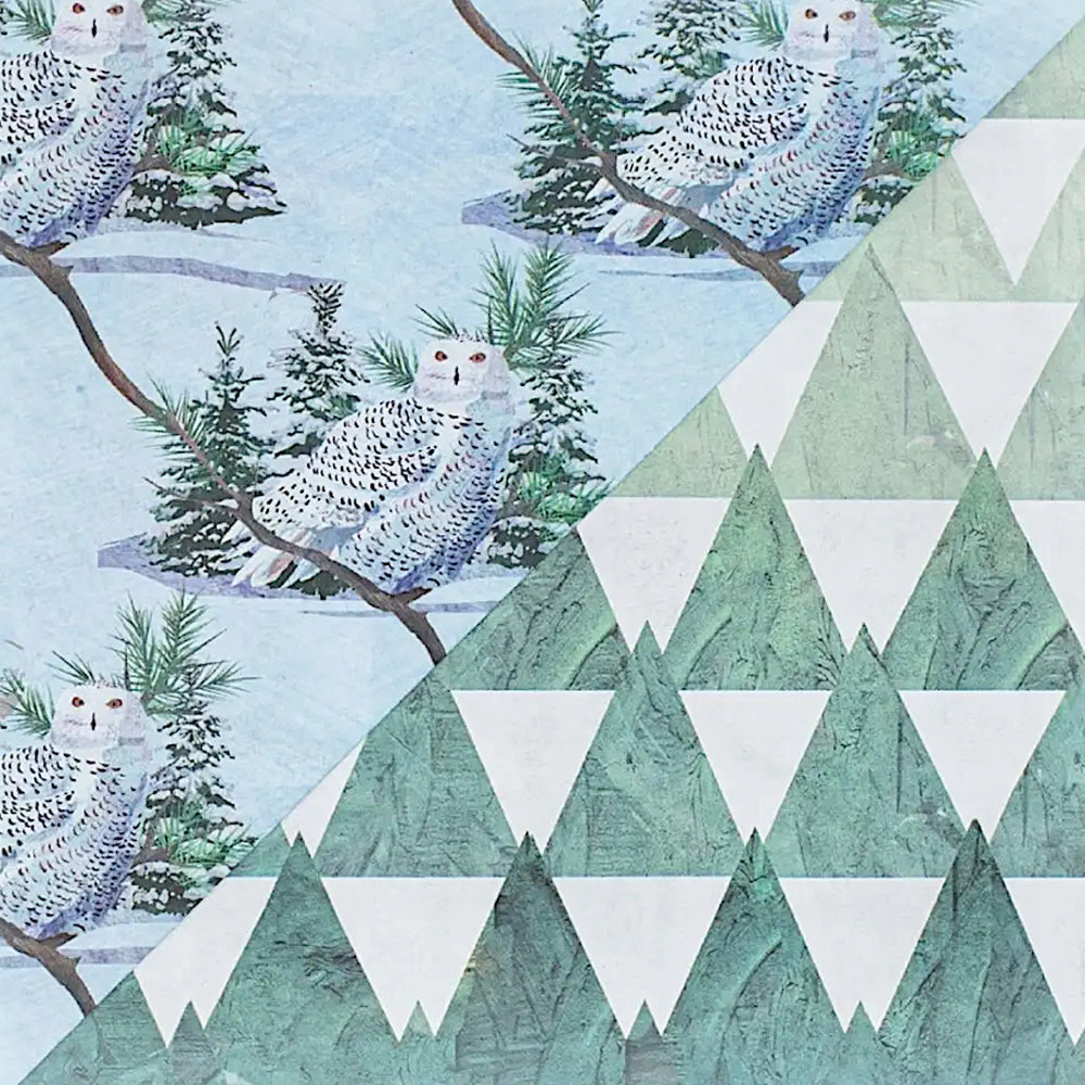 Wrappily Eco Gift Wrap - Double Sided - Snowy Owl