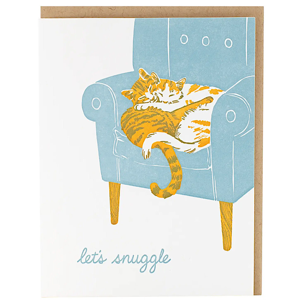 Smudge Ink Card - Snuggle Cats