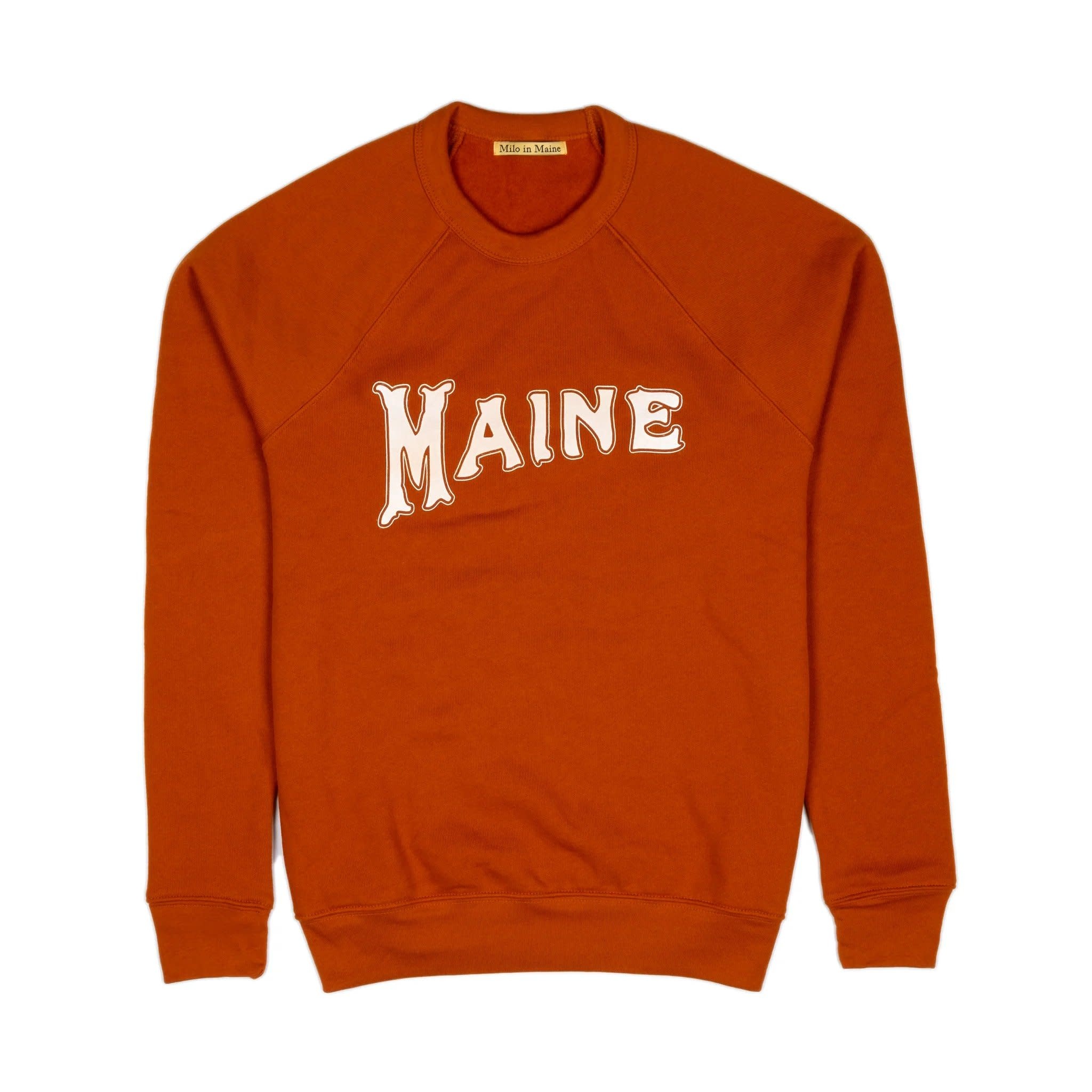 Milo in Maine Milo in Maine Sweatshirt - Rust with White Maine