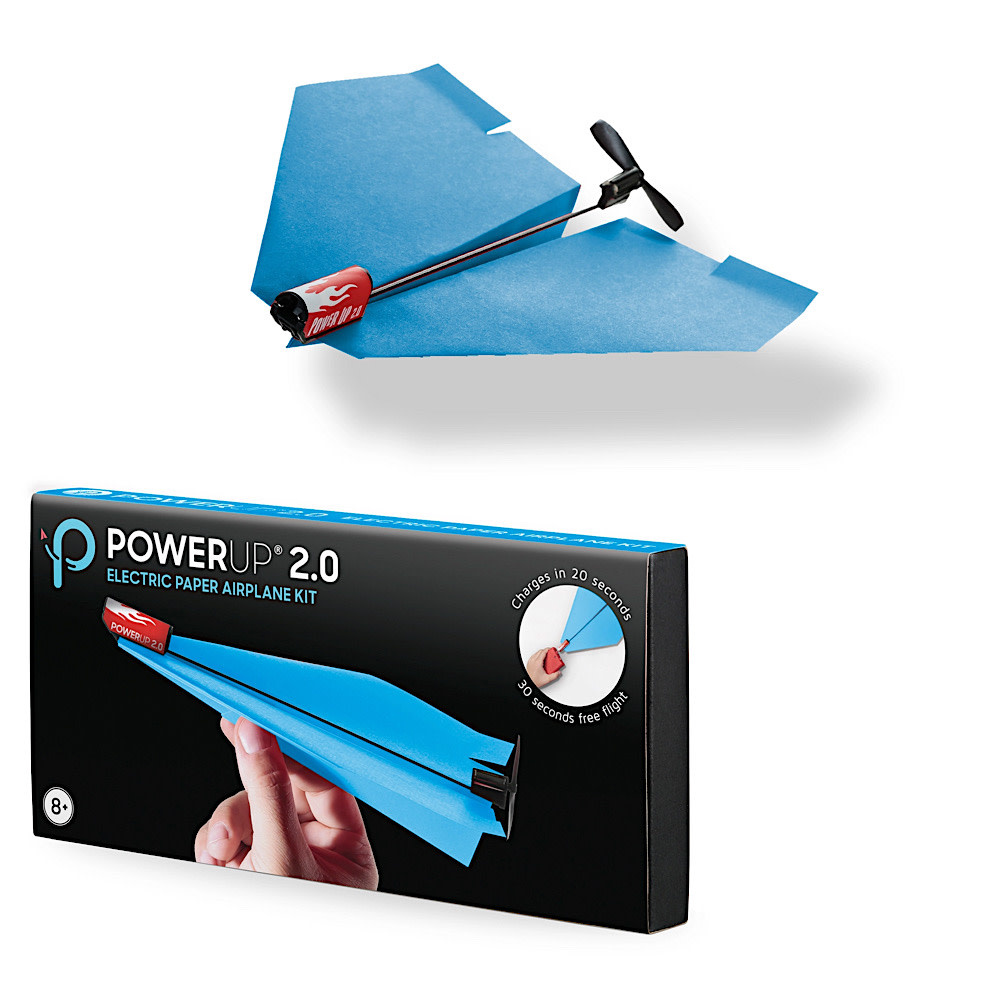 Power Up Electric Paper Airplane 2.0 - Blue