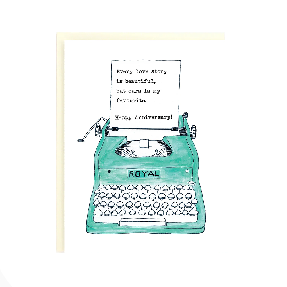 The Paperhood (Made In Brockton Village) The Paperhood - Typewriter Anniversary Card