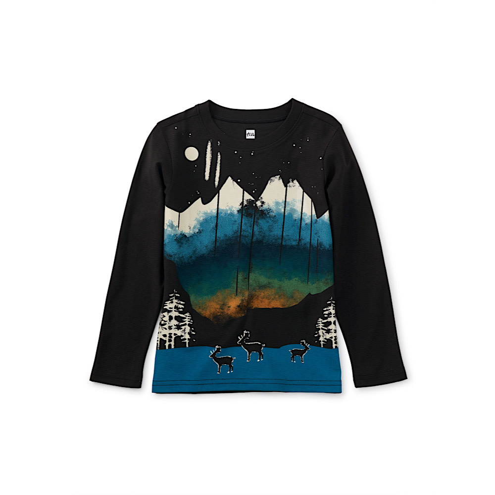 Tea Collection Tea Collection Northern Lights Graphic Tee - Jet Black