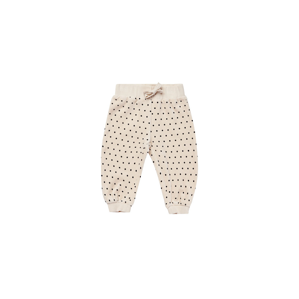 Quincy Mae Quincy Mae Velour Relaxed Sweatpants - Polka Dot