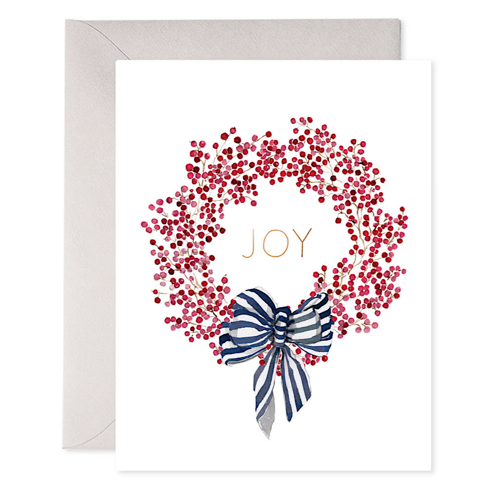 E. Frances Box Set of 6 Cards - Red Berry Wreath