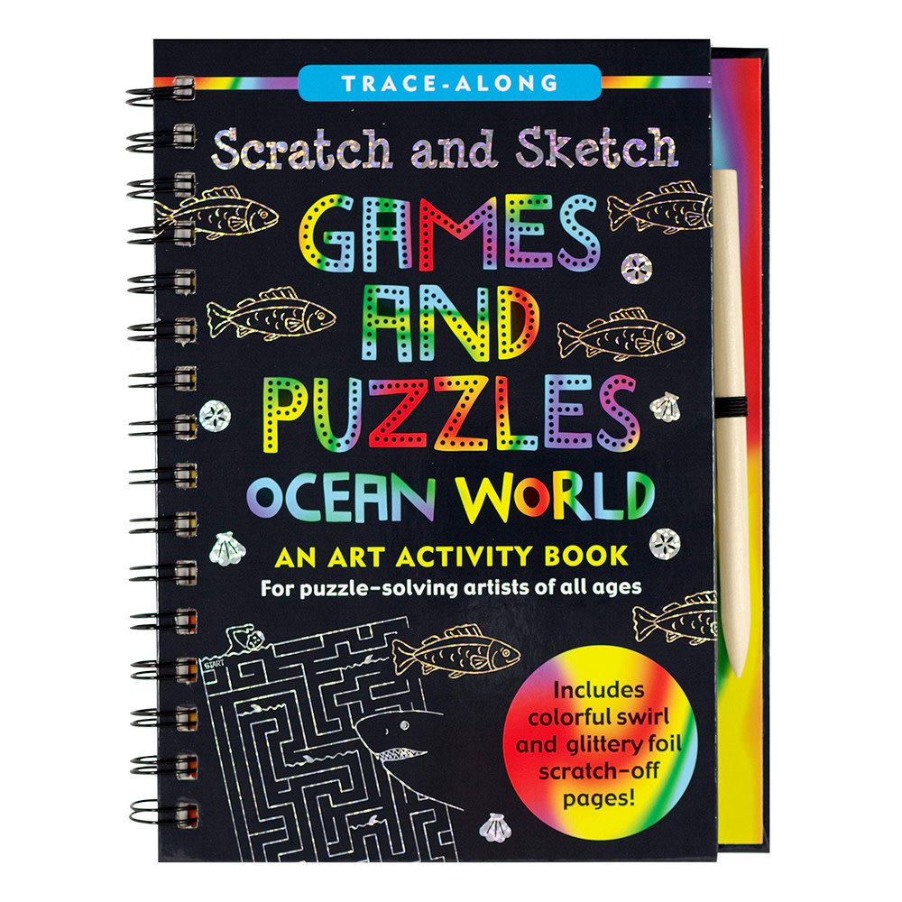 Peter Pauper Scratch & Sketch Games & Puzzles: Ocean World