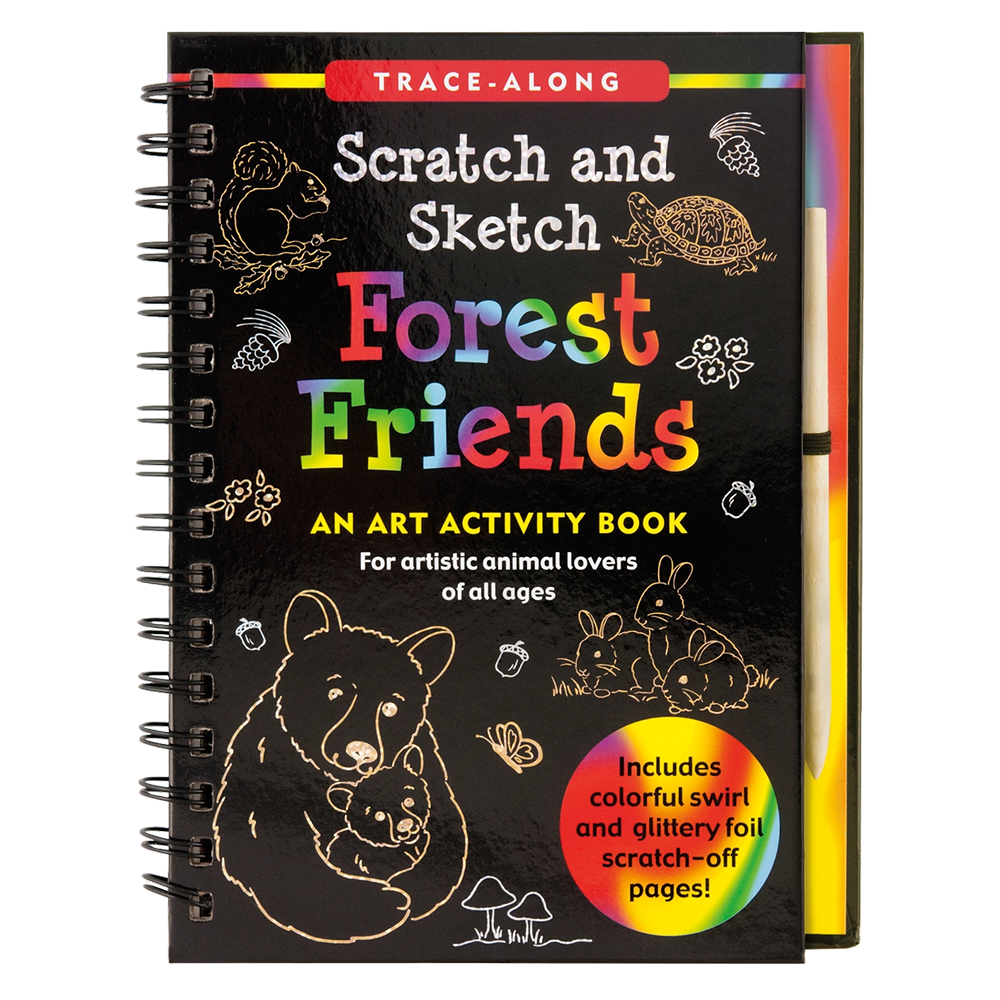 Peter Pauper Scratch and Sketch Activity Book - Forest Friends