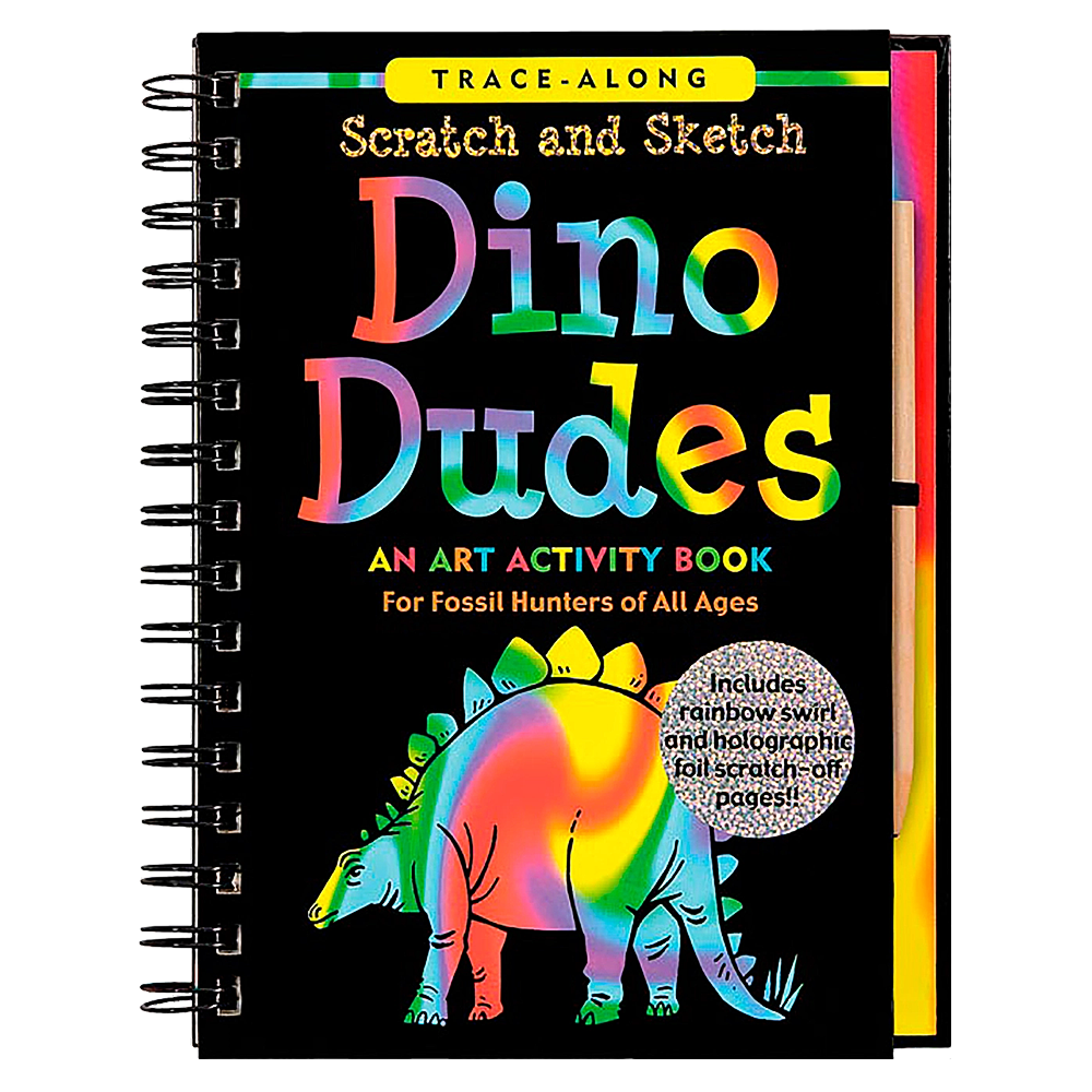 Scratch and Sketch Activity Book - Dino Dudes