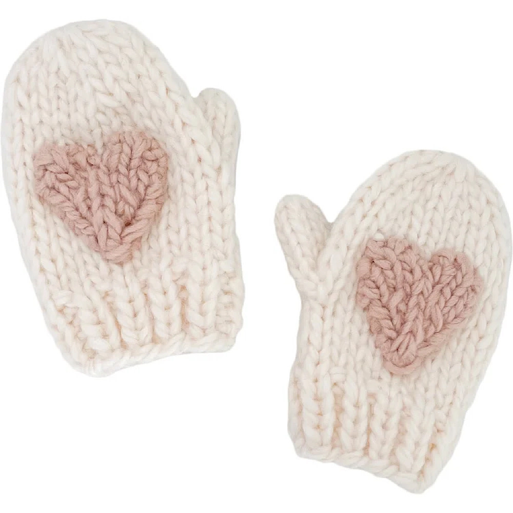 The Blueberry Hill Heart Mittens Blush