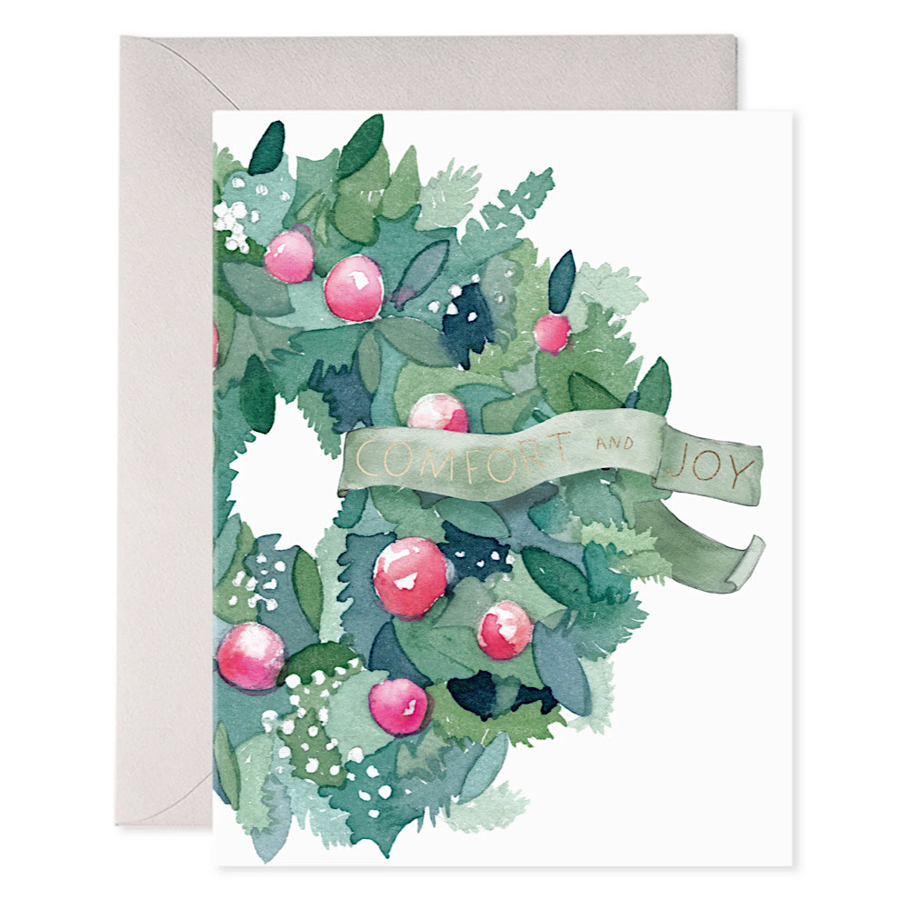 E Frances Paper E. Frances Card - Comfort and Joy Wreath