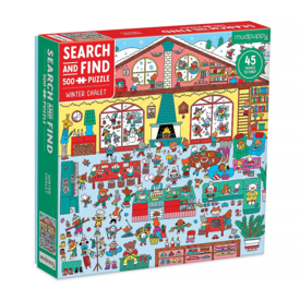 Mudpuppy Search and Find Puzzle - Winter Chalet - 500 Pieces