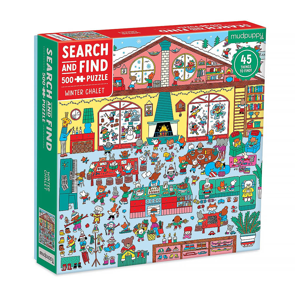 Mudpuppy Search and Find Puzzle - 500 Pieces - Winter Chalet