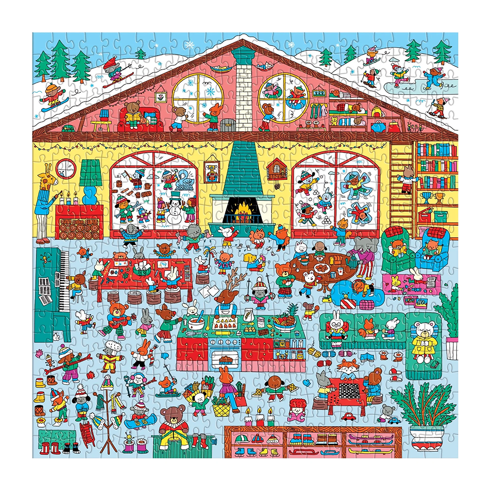 Search and Find Puzzle - 500 Pieces - Winter Chalet