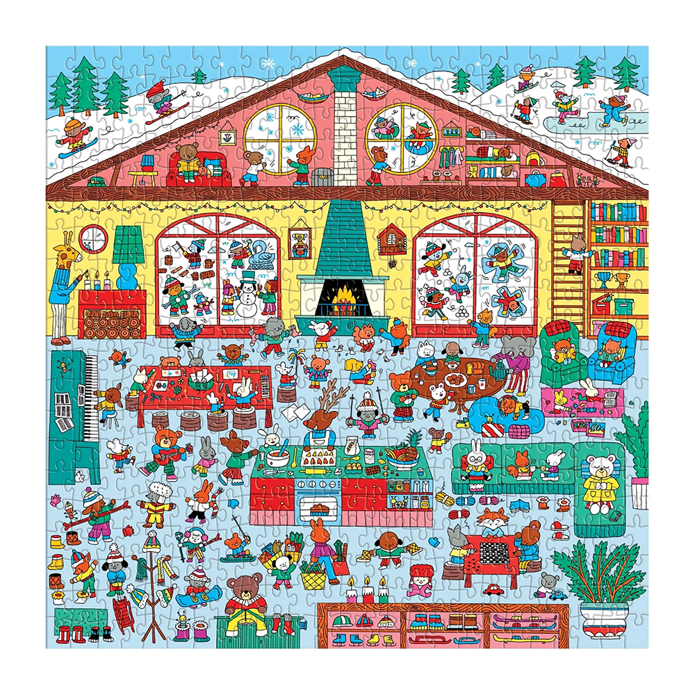Search and Find Puzzle - Winter Chalet - 500 Pieces