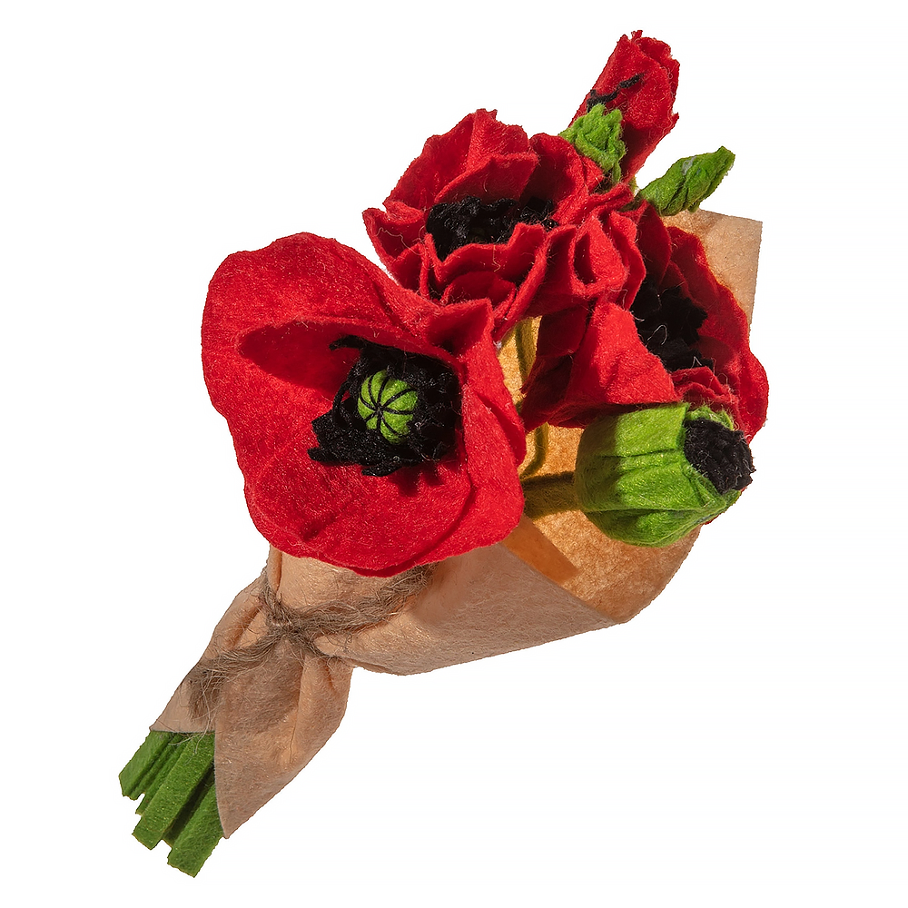 Silk Road Bazaar Ornament - Poppy Bouquet