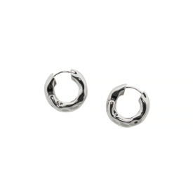 Machete Machete - Wavy Chunky Hoop Earrings - Silver Plated