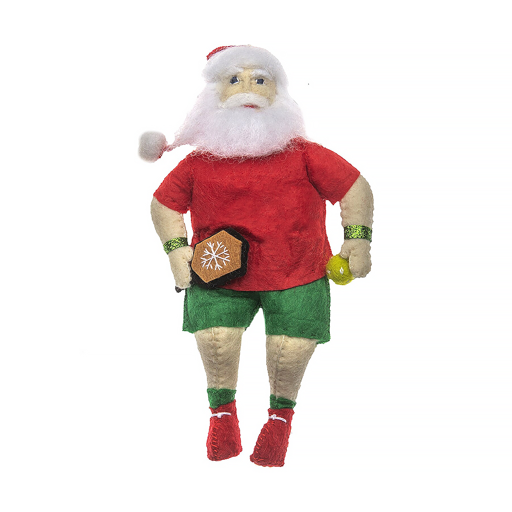 Silk Road Bazaar Ornament - Pickleball Santa Clause