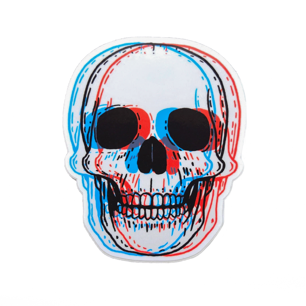 Quiet Tide Goods Vinyl Sticker - 3D Skull