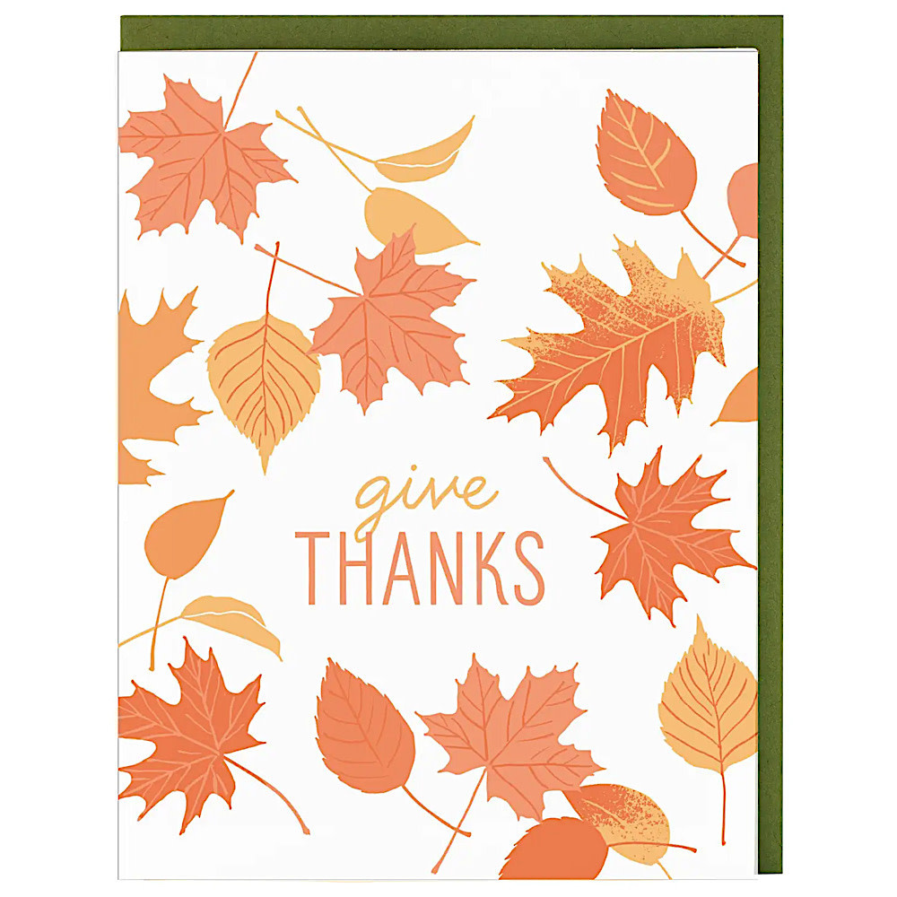Smudge Ink - Falling Leaves Thanksgiving Card