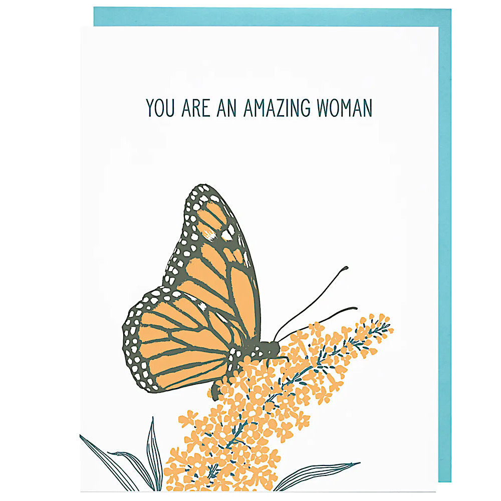 Smudge Ink - Amazing Woman Monarch Card